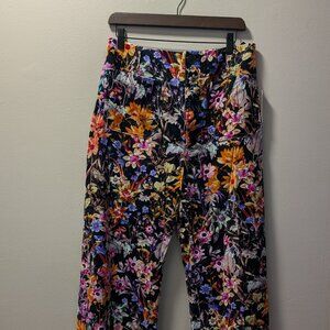 NWT Anthropologie Maeve Colette Velvet Floral Pants size 30 T